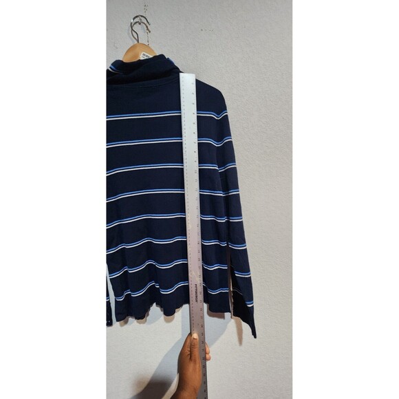 Talbots Womens Striped long sleeve turtleneck Sweater Size L - Picture 3 of 8